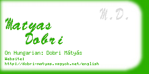matyas dobri business card