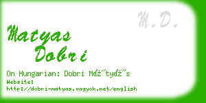 matyas dobri business card